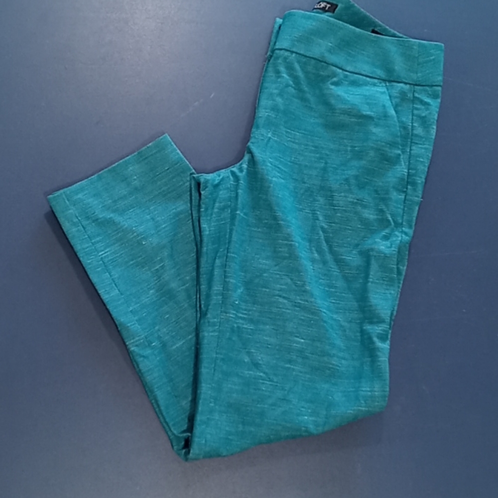 Loft Ann Taylor Teal Career Tapered Marisa Pants